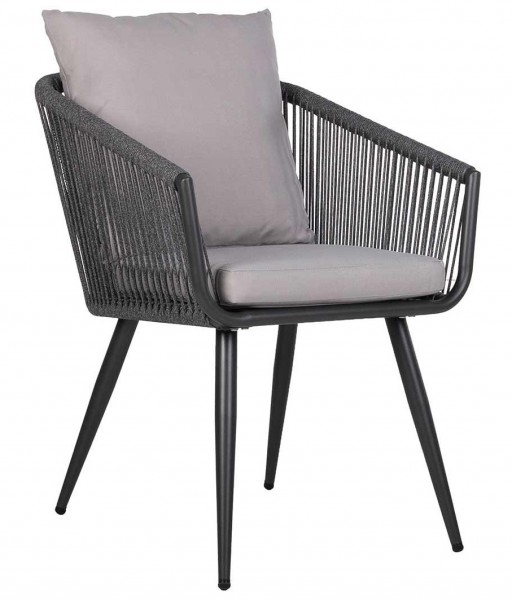 Ogrodowe krzesło sznurkowe z poduszkami Tembi