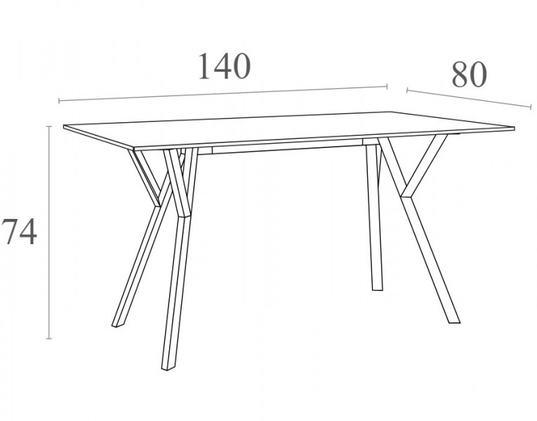 Prostokątny stół Max Table 140 do domu i kawiarni
