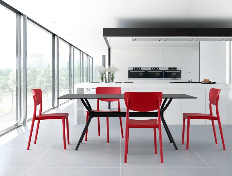 Nierozkładany stół do jadalni i kawiarni Air Table 180 prostokątny