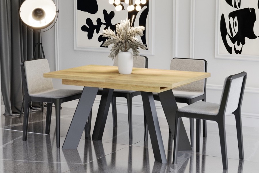 Stół w stylu industrialnym Como rozkładany od 130 do 210 cm
