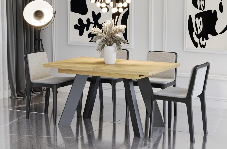 Stół w stylu industrialnym Como rozkładany od 130 do 210 cm