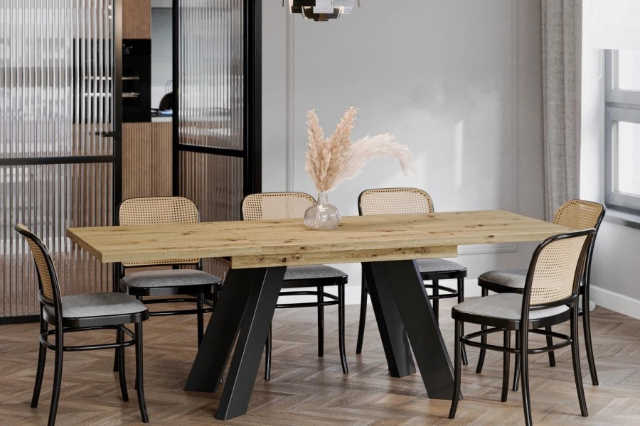 Stół w stylu industrialnym Como rozkładany od 130 do 210 cm