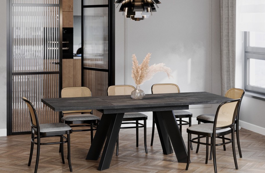 Stół w stylu industrialnym Como rozkładany od 130 do 210 cm