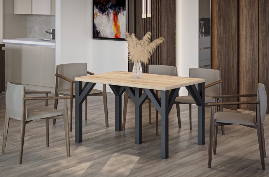 Industrialny stół jadalniany Dunaj 350 rozkładany od 130 do 350 cm