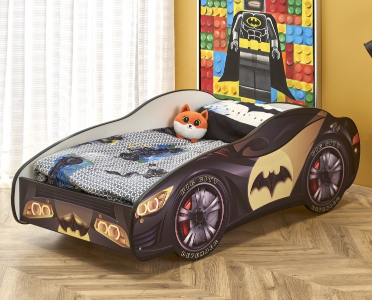Łóżko w kształcie samochodu Batmana Batcar