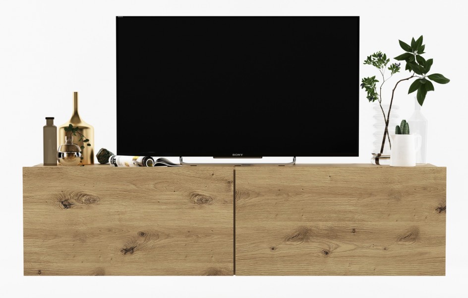 Dwudrzwiowa szafka RTV wisząca Enjoy dąb artisan