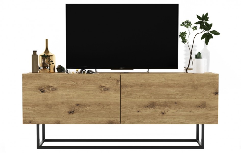 Szafka RTV na płozach Enjoy z półką i szufladą dąb artisan
