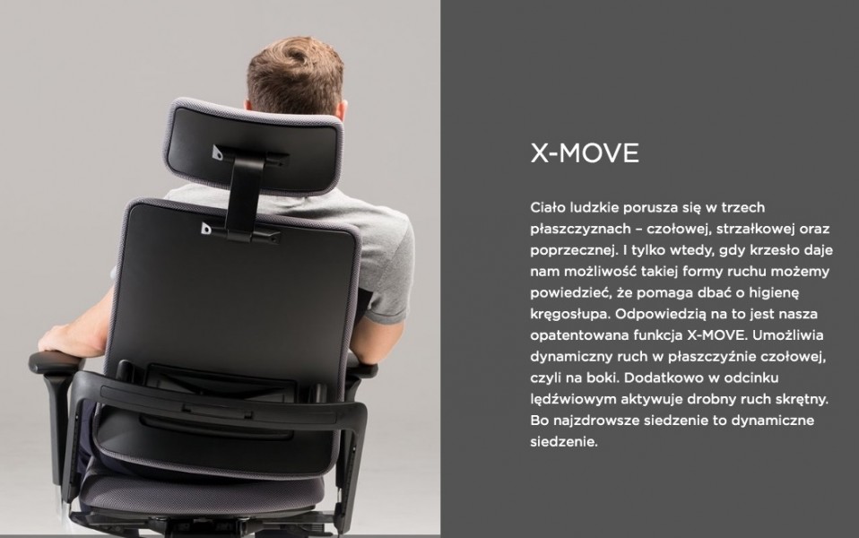Ergonomiczne krzesło do biura Xilium Swivel Chair Duo Back UPH/P