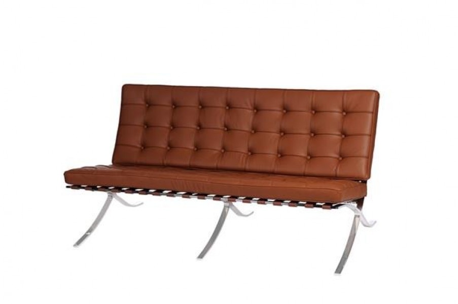 Sofa dwuosobowa BA2 insp. Barcelona skóra naturalna