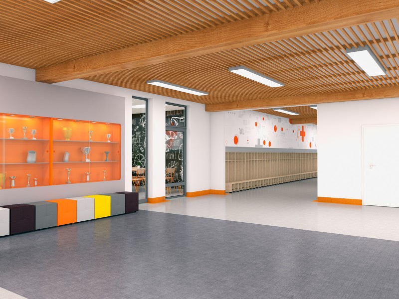 Otwarta szatnia do szkoły dla 6 uczniów Bańka klon