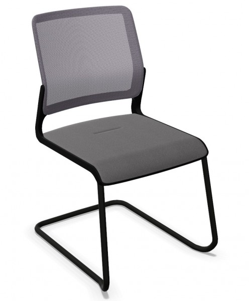 Krzesło konferencyjne na płozie Xilium Frame Chair CF Mesh oparcie siatkowe