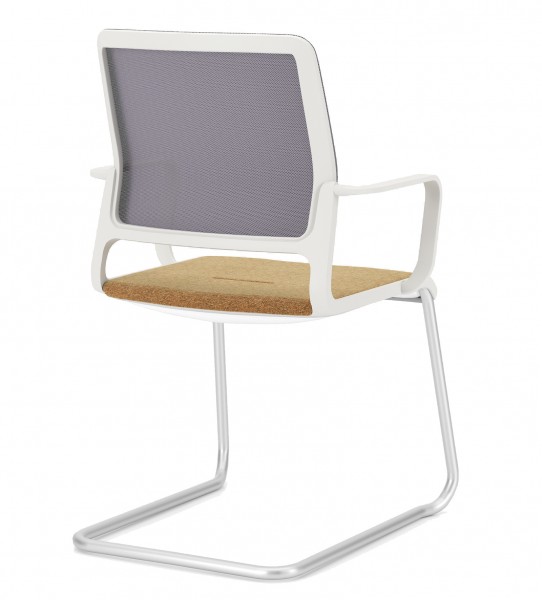 Krzesło konferencyjne na płozie Xilium Frame Chair CF Mesh oparcie siatkowe