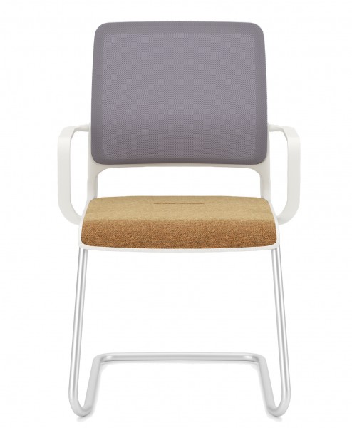 Krzesło konferencyjne na płozie Xilium Frame Chair CF Mesh oparcie siatkowe