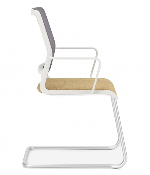 Krzesło konferencyjne na płozie Xilium Frame Chair CF Mesh oparcie siatkowe
