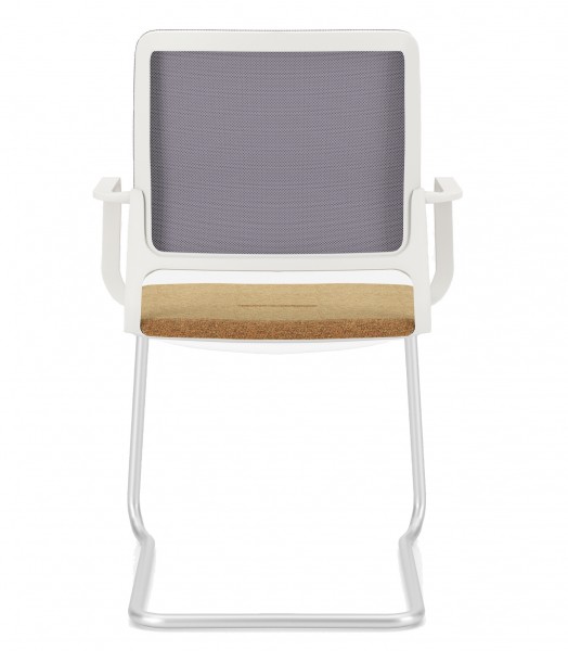 Krzesło konferencyjne na płozie Xilium Frame Chair CF Mesh oparcie siatkowe