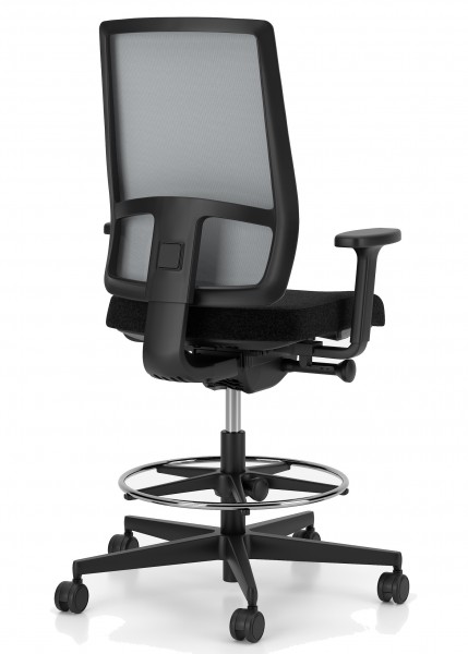 Obrotowy hoker do biura z siatkowym oparciem X-Line Counter Swivel Chair Mesh