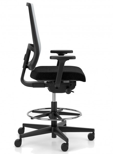 Obrotowy hoker do biura z siatkowym oparciem X-Line Counter Swivel Chair Mesh