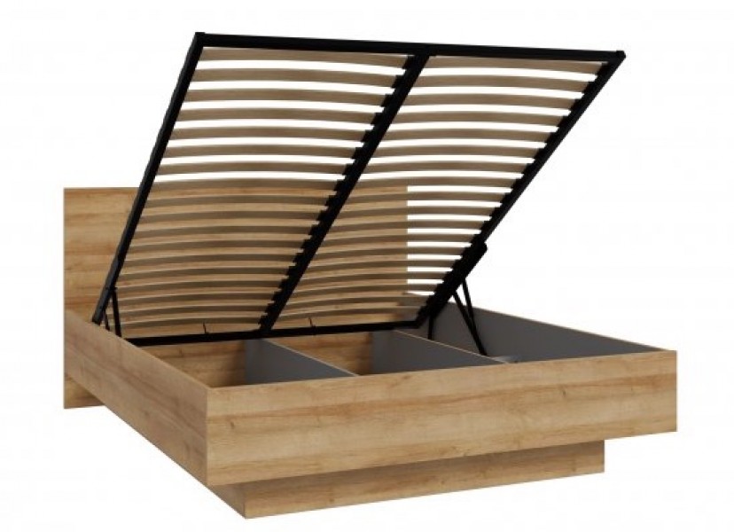 Proste łóżko sypialniane z pojemnikiem na pościel Lenybelardo 4162