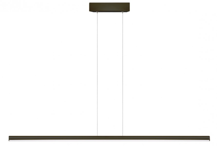 Szeroka lampa ledowa czarna do jadalni Linea No.1 120 cm 20W