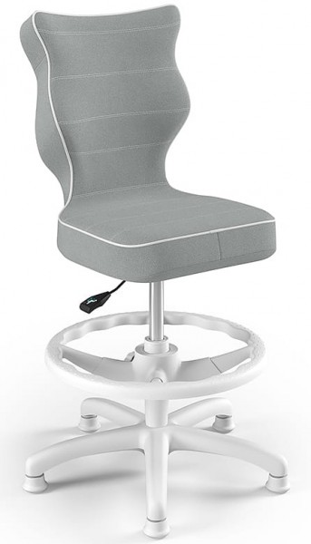 Obrotowe krzesło dla dzieci z podnóżkiem Petit White rozmiar 4 (133-159 cm)