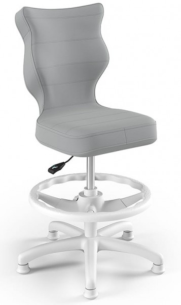 Obrotowe krzesło dla dzieci z podnóżkiem Petit White rozmiar 4 (133-159 cm)