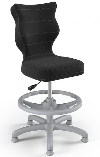 Obrotowe krzesło dziecięce z podnóżkiem Petit Grey rozmiar 3 (119-142 cm)