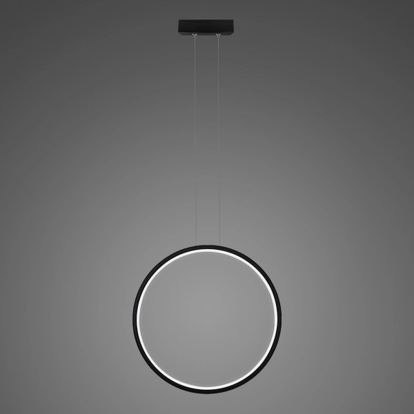 Czarna lampa wisząca Ledowe Okręgi No.1 X In 40 cm 4K