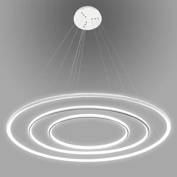Biała lampa ściemnialna Ledowe Okręgi No.3 In 100 cm 4K