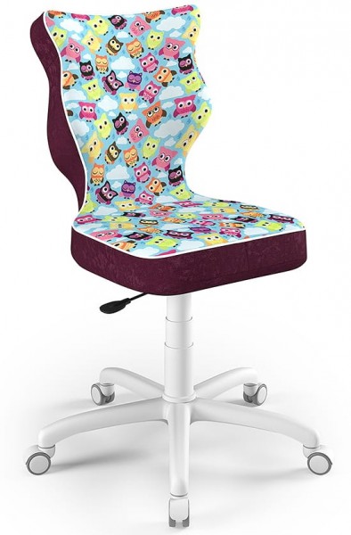 Obrotowe krzesło dla młodzieży Petit White rozmiar 6 (159-188 cm) wzory