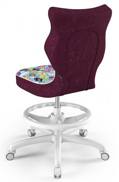 Ergonomiczne krzesło do biurka Petit White rozmiar 5 (146-176,5 cm) z podnóżkiem i wzorami