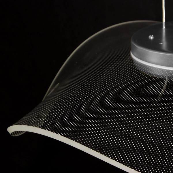 Akrylowa lampa wisząca z transparentnym kloszem Velo No.1