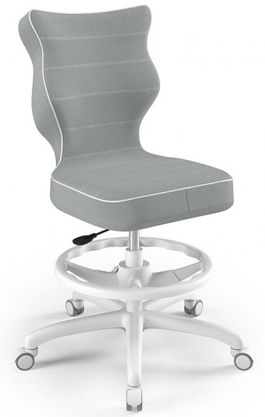 Ergonomiczne krzesło do biurka Petit White rozmiar 5 (146-176,5 cm) z podnóżkiem