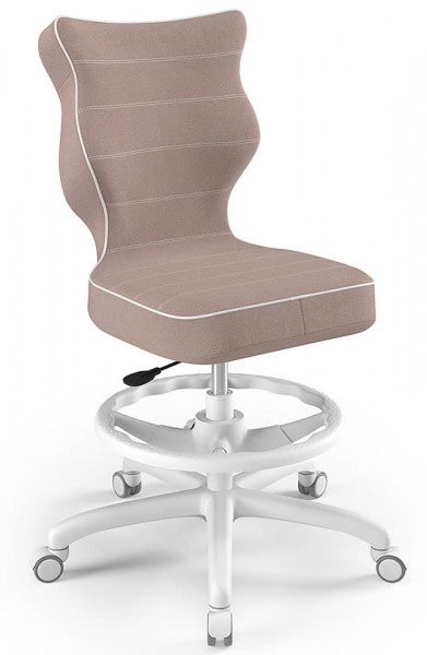 Ergonomiczne krzesło do biurka Petit White rozmiar 5 (146-176,5 cm) z podnóżkiem