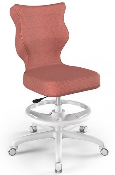 Ergonomiczne krzesło do biurka Petit White rozmiar 5 (146-176,5 cm) z podnóżkiem