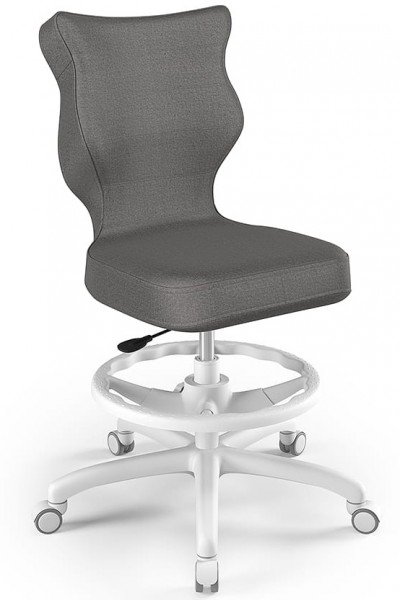 Ergonomiczne krzesło do biurka Petit White rozmiar 5 (146-176,5 cm) z podnóżkiem