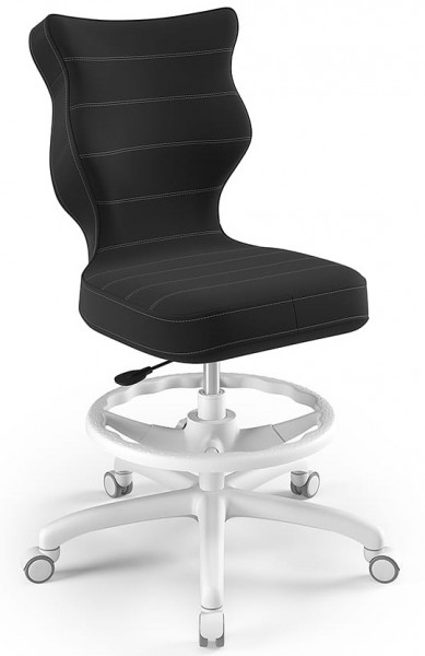 Ergonomiczne krzesło do biurka Petit White rozmiar 5 (146-176,5 cm) z podnóżkiem