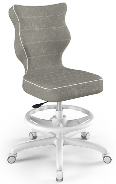 Ergonomiczne krzesło do biurka Petit White rozmiar 5 (146-176,5 cm) z podnóżkiem
