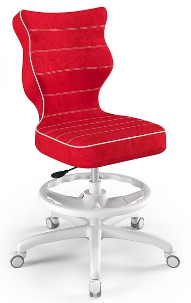 Ergonomiczne krzesło do biurka Petit White rozmiar 5 (146-176,5 cm) z podnóżkiem