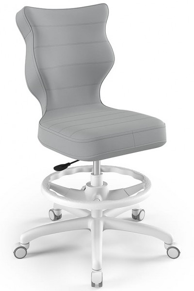 Ergonomiczne krzesło do biurka Petit White rozmiar 6 (159-188 cm) z podnóżkiem