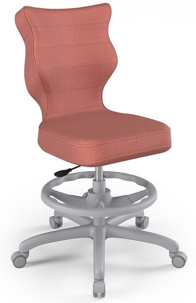 Ergonomiczne krzesło biurkowe dla nastolatka Petit Grey rozmiar 6 (159-188 cm) z podnóżkiem