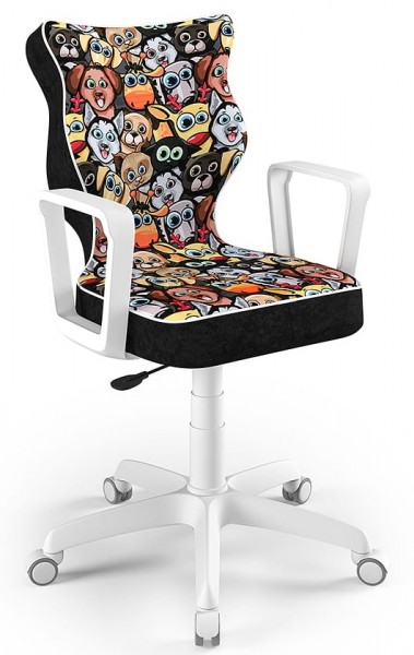 Krzesło do biurka Norm White rozmiar 5 (146-176,5 cm) z wzorami