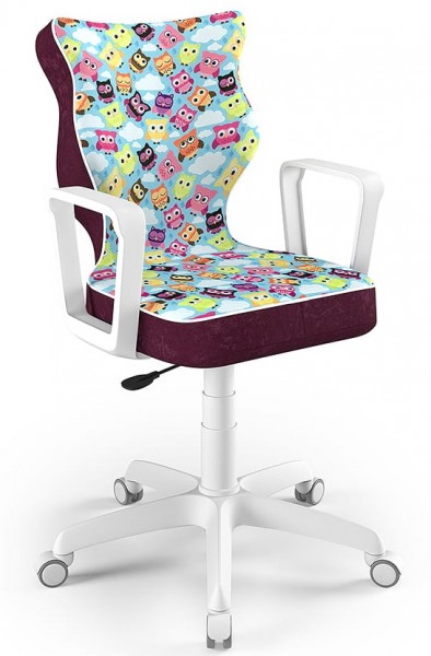 Krzesło do biurka Norm White rozmiar 6 (159-188 cm) z wzorami
