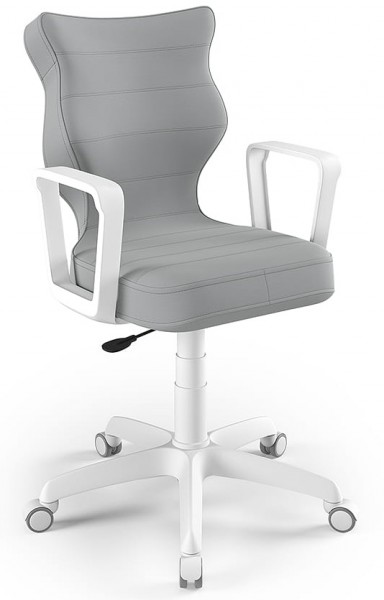 Krzesło obrotowe z podłokietnikami Norm White rozmiar 6 (159-188 cm)