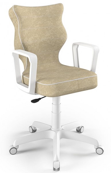 Krzesło obrotowe z podłokietnikami Norm White rozmiar 6 (159-188 cm)