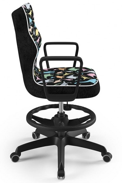 Krzesło obrotowe z podnóżkiem i wzorami Norm Black rozmiar 5 (146-176,5 cm)