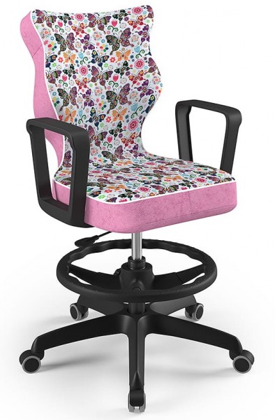 Krzesło obrotowe z podnóżkiem i wzorami Norm Black rozmiar 5 (146-176,5 cm)