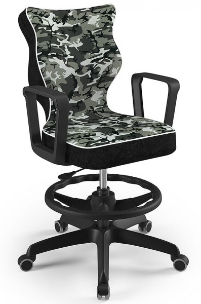 Krzesło obrotowe z podnóżkiem i wzorami Norm Black rozmiar 5 (146-176,5 cm)