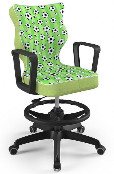Krzesło obrotowe z podnóżkiem i wzorami Norm Black rozmiar 6 (159-188 cm)