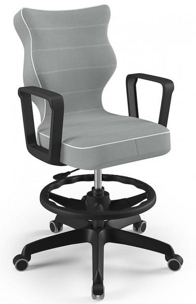 Młodzieżowe krzesło do biurka Norm Black rozmiar 5 (146-176,5 cm) z podnóżkiem
