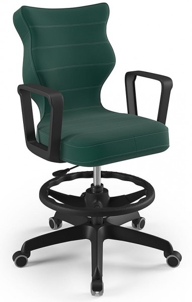 Młodzieżowe krzesło do biurka Norm Black rozmiar 5 (146-176,5 cm) z podnóżkiem